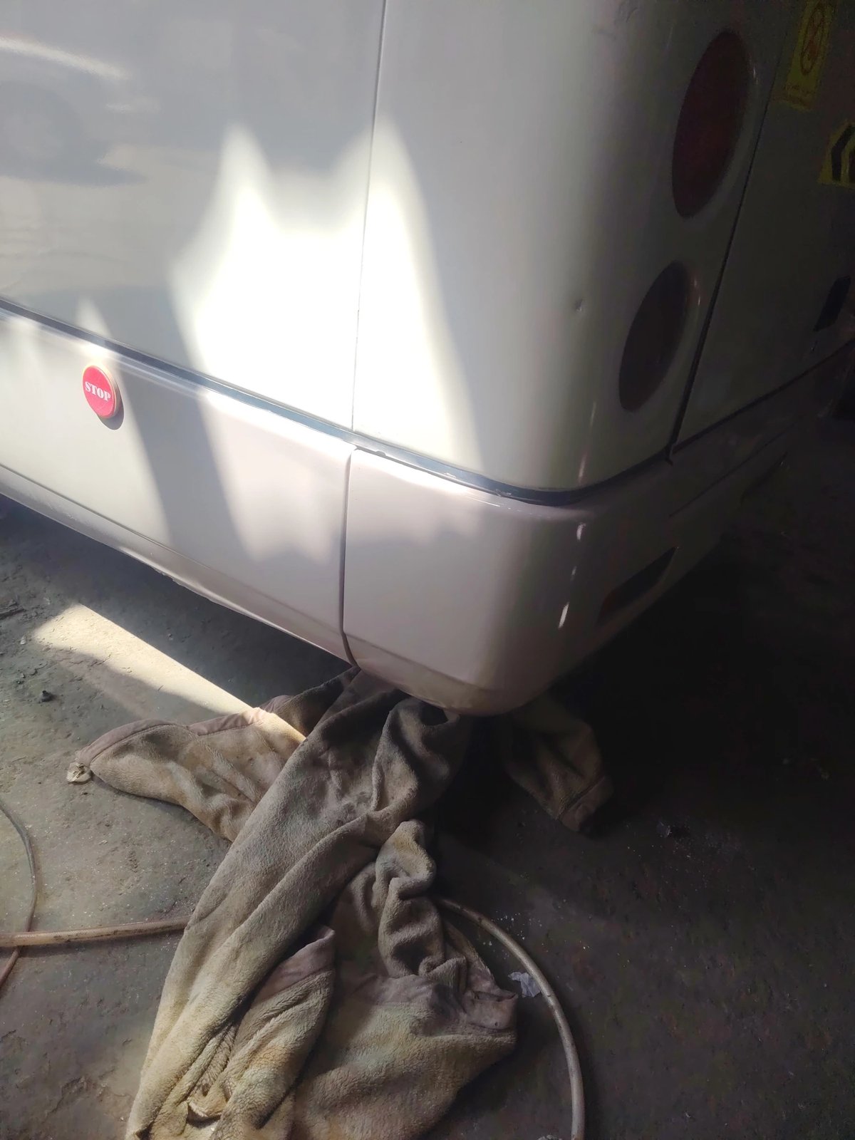 Vehicle after work completed